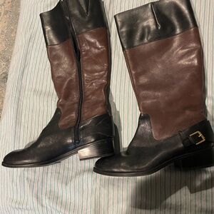 Two-Tone Black and Brown Women's Ralph Lauren Boots 7.5